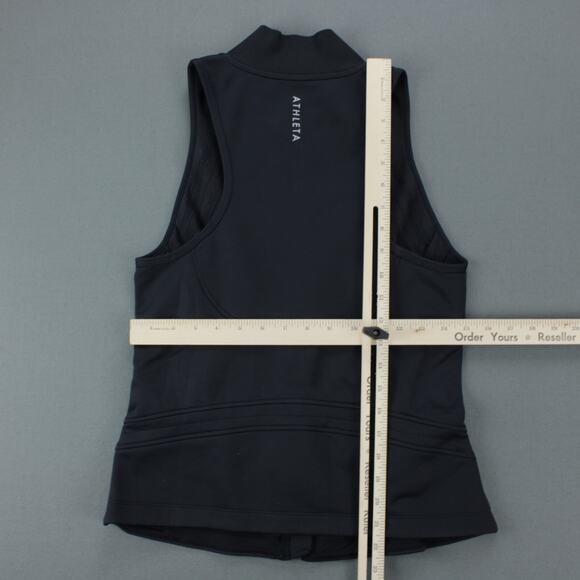 Athleta Vest Womens Small Black Zip Front Athletic Top - Picture 6 of 8